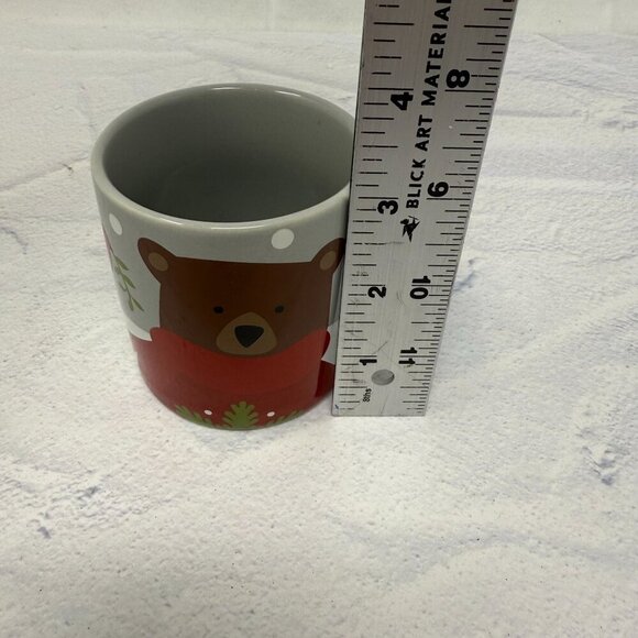 Crate & Barrel Christmas Winter Holiday Teddy Bear Mug Joan Anderson Child Size - Picture 5 of 7
